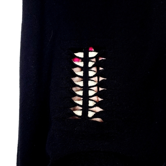 Escada 2 pc detailed tank black sweater set wool blend sz 40 like new condition - Picture 6 of 10